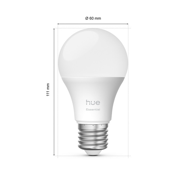 Philips Hue Essential Starterkit E27 | Peer A60 | RGB + 2200-6500K | 2 lampen, 1 bridge LPH04574 - 8