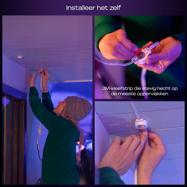 Philips Hue Festavia permanent lichtsnoer koppelbaar 18 meter | White & Color Ambiance | 32 lampjes | IP65 | Wit LPH04602 - 3