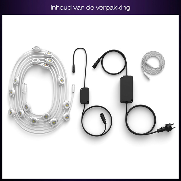 Philips Hue Festavia permanent lichtsnoer koppelbaar 18 meter | White & Color Ambiance | 32 lampjes | IP65 | Wit LPH04602 - 7