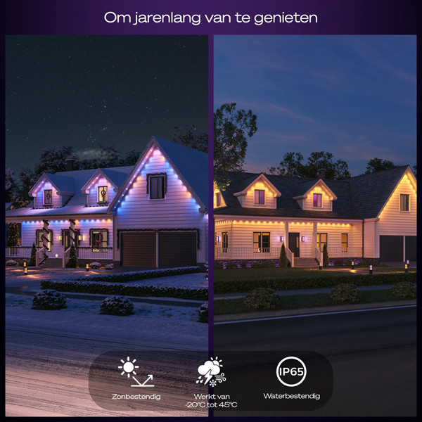 Philips Hue Festavia permanent lichtsnoer koppelbaar 9 meter uitbreiding | White & Color Ambiance | 16 lampjes | IP65 | Wit LPH04603 - 4