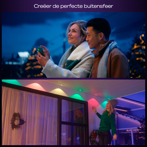 Philips Hue Festavia permanent lichtsnoer koppelbaar 9 meter uitbreiding | White & Color Ambiance | 16 lampjes | IP65 | Wit LPH04603 - 6