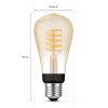 Philips Hue Filament | E27 | Edison ST64 | White Ambiance | 550 lumen | 7W  LPH02735 - 3