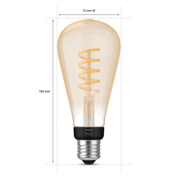Ledrise - High Performance Led Lighting Philips Hue White Ambiance LED  Filament Globe E27 550lm