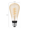 Philips Hue Filament | E27 | Edison ST72 | White Ambiance | 550 lumen | 7W  LPH02736 - 3
