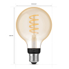 Philips Hue Filament | E27 | Globe G93 | White Ambiance | 550 lumen | 7W  LPH02737 - 3