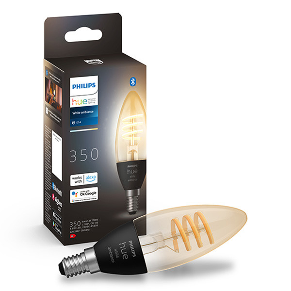 Philips Hue Filament E14 | Kaars | White Ambiance | 350 lumen | 4.4W  LPH03046 - 1