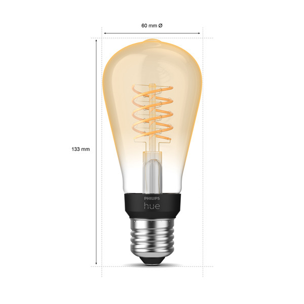 Philips Hue Filament E27 | Edison ST64 | White | 550 lumen | 7W  LPH03641 - 3