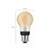 Philips Hue Filament E27 | Peer A60 | White Ambiance | 550 lumen | 7W | 3 stuks  LPH03644 - 3