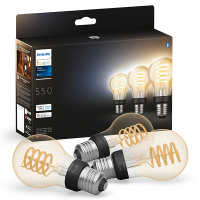 Philips Hue Filament E27 | Peer A60 | White Ambiance | 550 lumen | 7W | 3 stuks  LPH03644