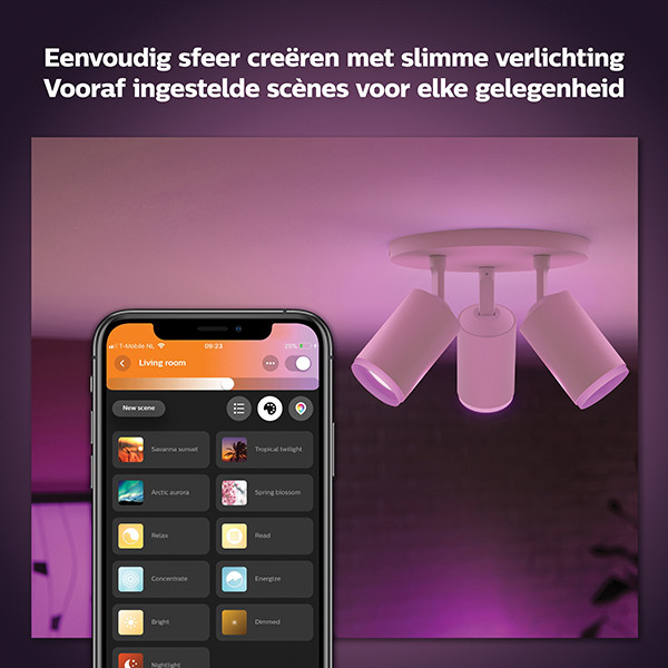 Philips Hue Fugato opbouwspot | Wit | White en Color Ambiance | 3 spots  LPH03921 - 4