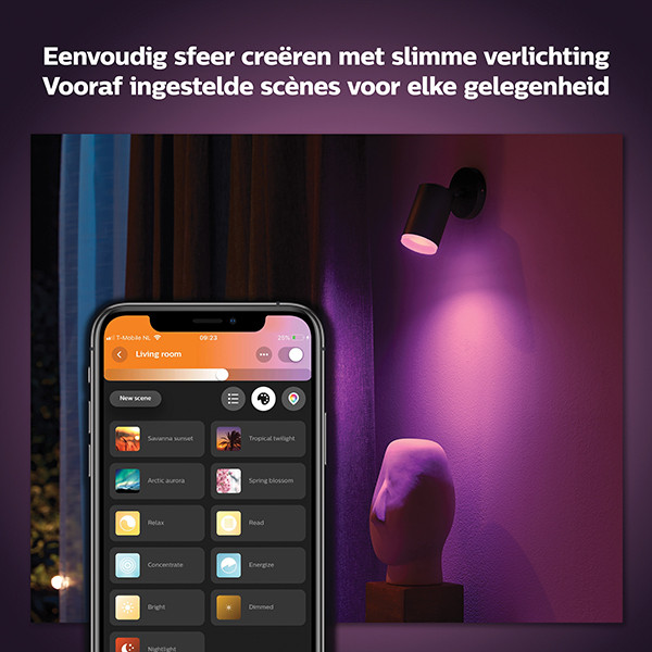 Philips Hue Fugato opbouwspot | Zwart | White en Color Ambiance | 1 spot  LPH03923 - 4