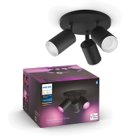 Philips Hue Fugato opbouwspot | Zwart | White en Color Ambiance | 3 spots  LPH03918