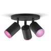 Philips Hue Fugato opbouwspot | Zwart | White en Color Ambiance | 3 spots  LPH03918 - 2