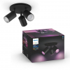 Philips Hue Fugato opbouwspot zwart | White en Color Ambiance | 3 spots  LPH01564