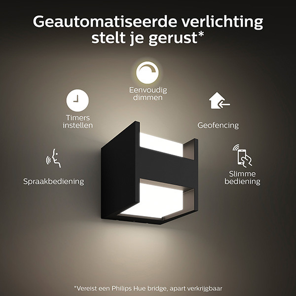 Philips Hue Fuzo Wandlamp | Zwart | 13 cm | White | Gesloten LPH02852 - 3