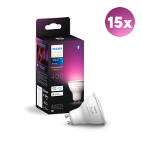 Philips Hue GU10 Smart led | White & Color Ambiance | Zigbee | 4.2W (40W) | 15 stuks LPH04659