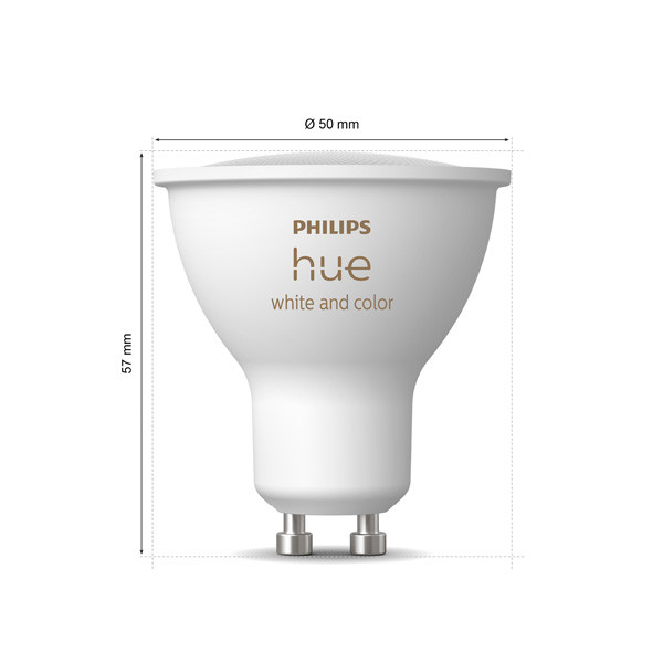 Philips Hue GU10 Smart led | White & Color Ambiance | Zigbee | 4.2W (40W) | 2 stuks LPH03696 - 3