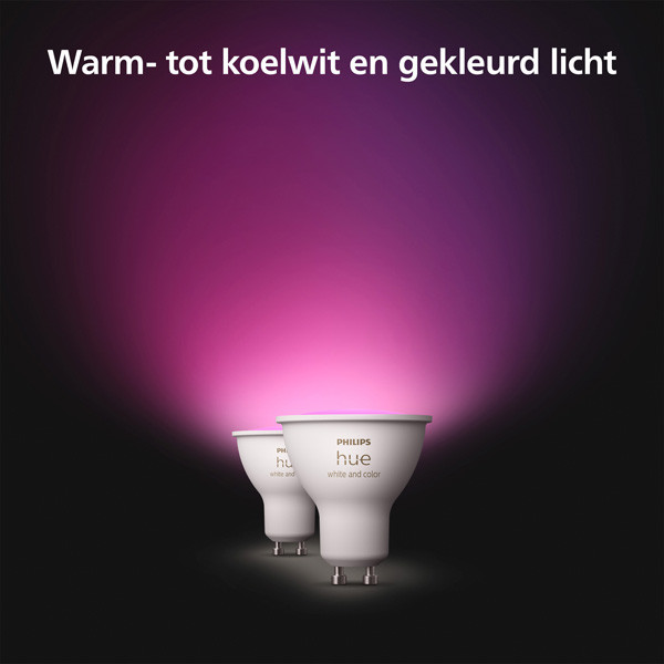 Philips Hue GU10 Smart led | White & Color Ambiance | Zigbee | 4.2W (40W) | 2 stuks LPH03696 - 4