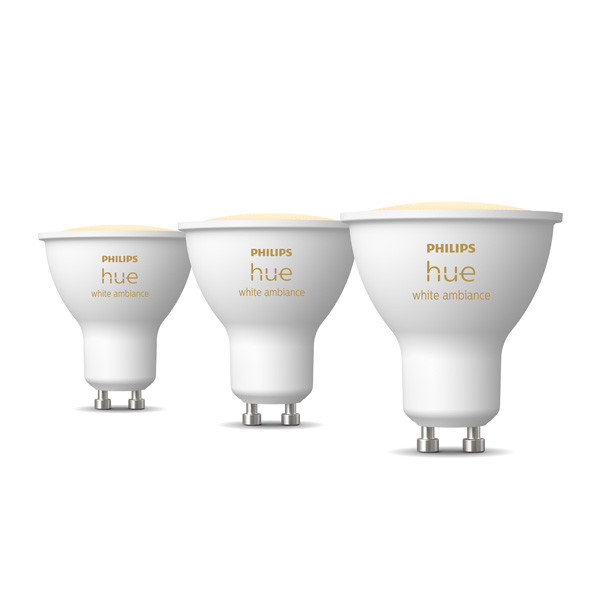 Philips Hue GU10 Smart led | White Ambiance | Zigbee | 4.2W (40W) | 3 stuks LPH03733 - 2