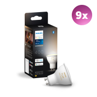 Philips Hue GU10 Smart led | White Ambiance | Zigbee | 4.2W (40W) | 9 stuks LPH04663