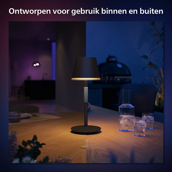 Philips Hue Go tafellamp | Oplaadbaar | White and Color Ambiance | Zwart  LPH02978 - 5