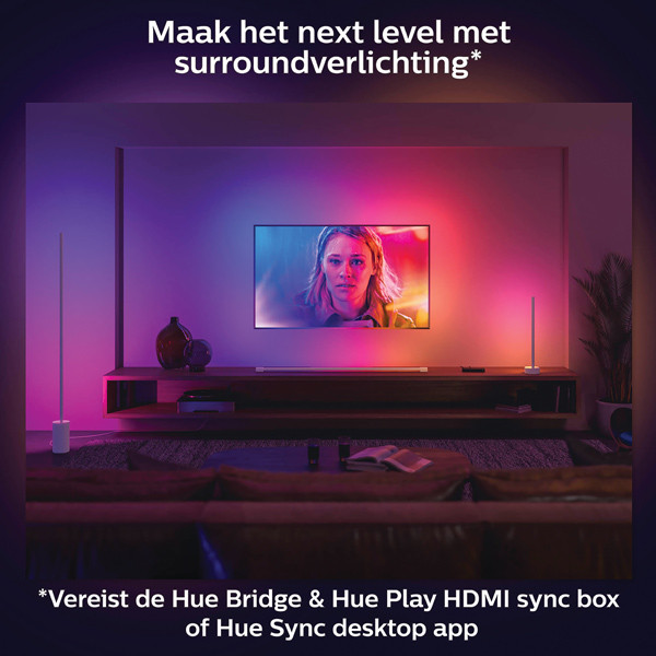 Philips Hue Gradient Signe Vloerlamp | Wit | White & Color Ambiance  LPH02860 - 5