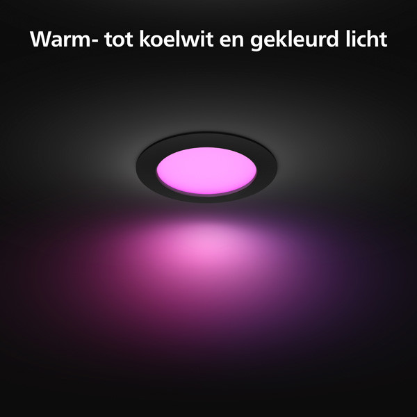 Philips Hue Inbouwspot | Slim Recessed 170mm | White en Color Ambiance | Zwart | 12W  LPH03729 - 5
