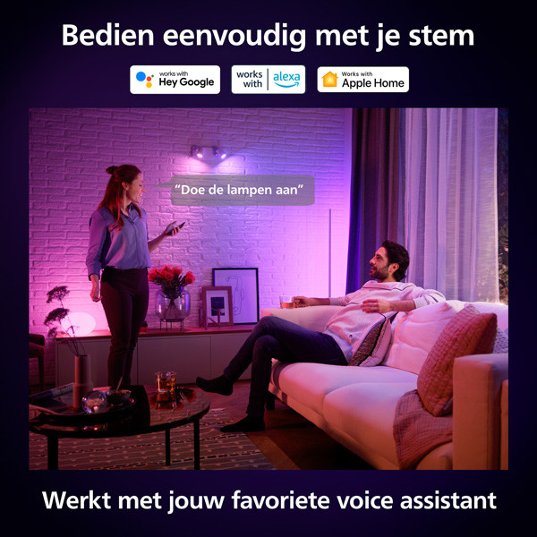 Philips Hue Inbouwspot | Slim Recessed 90mm | White en Color Ambiance | Wit | 3x 8.3W  LPH03726 - 10
