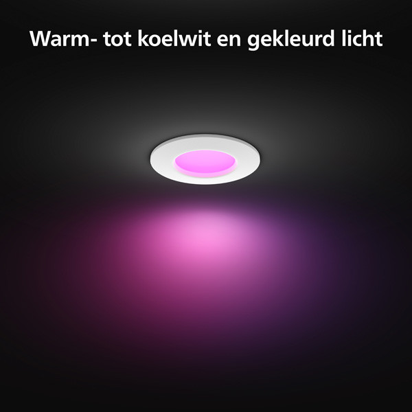 Philips Hue Inbouwspot | Slim Recessed 90mm | White en Color Ambiance | Wit | 8.3W  LPH03725 - 5