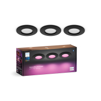 Philips Hue Inbouwspot | Slim Recessed 90mm | White en Color Ambiance | Zwart | 3x 8.3W  LPH03727