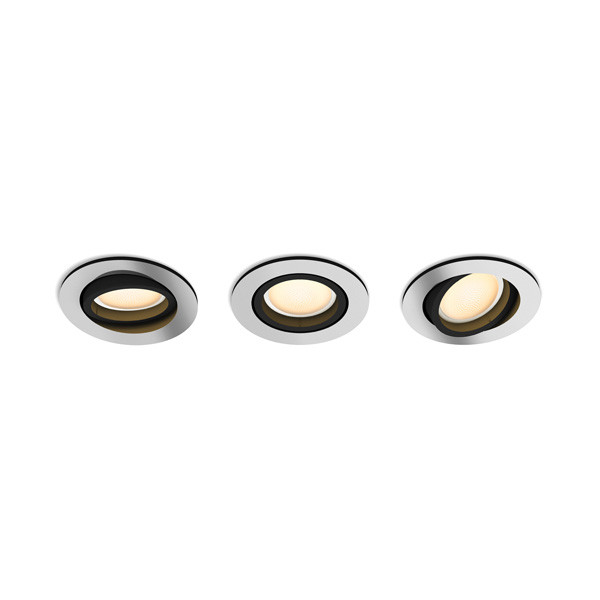 Philips Hue Inbouwspots | Milliskin | White Ambiance | Aluminium | 3x 4.2W  LPH03701 - 2