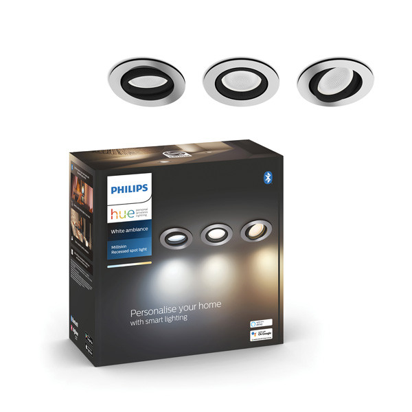 Philips Hue Inbouwspots | Milliskin | White Ambiance | Wit | 3x 4.2W  LPH03703 - 1