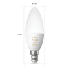 Philips Hue Kaarslamp E14 | White Ambiance | 470 lumen | 4W  LPH02711 - 3