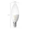 Philips Hue Kaarslamp E14 | White Ambiance | 470 lumen | 5.2W | 2 stuks  LPH02712 - 3