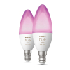 Philips Hue Kaarslamp E14 | White en Color Ambiance | 470 lumen | 4W | 2 stuks  LPH02701 - 2