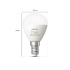 Philips Hue Kogellamp E14 | White en Color Ambiance | 470 lumen | 5.1W | 2 stuks  LPH03364 - 2
