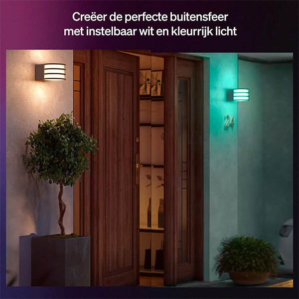 Philips Hue Lucca wandlamp | White & Color Ambiance | Zigbee | Antraciet | IP44 | Dimbaar | 8.1W LPH04861 - 3