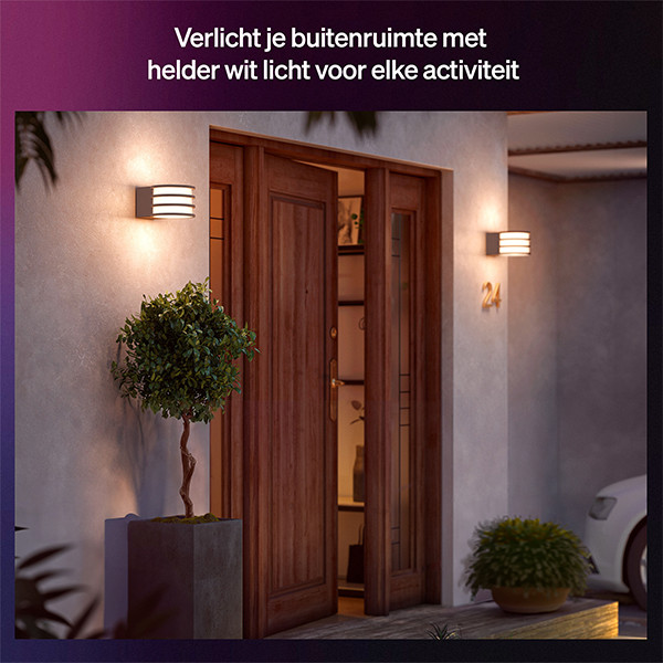 Philips Hue Lucca wandlamp | White & Color Ambiance | Zigbee | Antraciet | IP44 | Dimbaar | 8.1W LPH04861 - 4