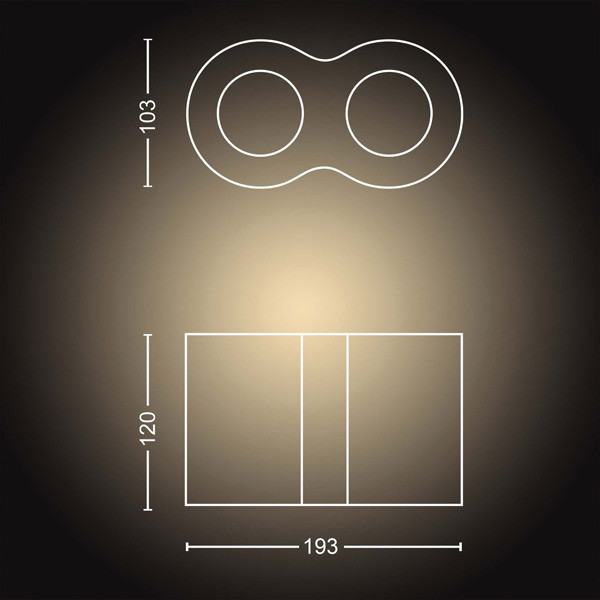 Philips Hue Opbouwspot | Pillar | White Ambiance | Incl. Dimmer Switch | Wit | 2x 4.2W  LPH03707 - 4