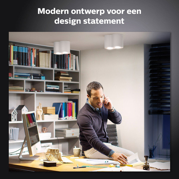 Philips Hue Opbouwspot | Pillar | White Ambiance | Incl. Dimmer Switch | Wit | 2x 4.2W  LPH03707 - 6
