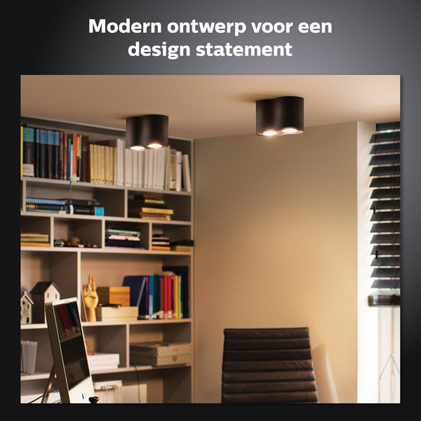 Philips Hue Opbouwspot | Pillar | White Ambiance | Incl. Dimmer Switch | Zwart | 2x 4.2W  LPH03706 - 5