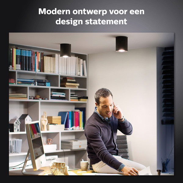 Philips Hue Opbouwspot | Pillar | White Ambiance | Zwart | 4.2W  LPH03704 - 5
