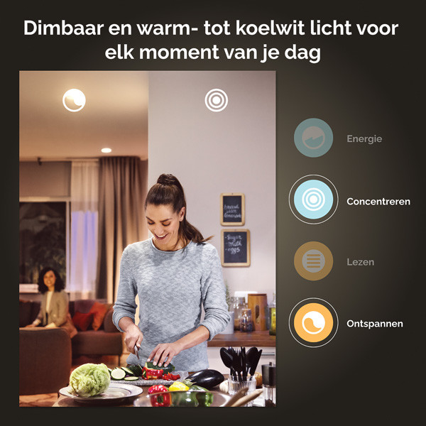 Philips Hue Opbouwspot | Pillar | White Ambiance | Zwart | 4.2W  LPH03704 - 6