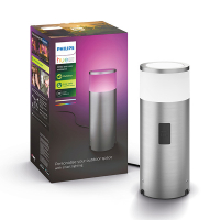 Philips Hue Outdoor Calla sokkellamp 29,5 cm RVS | White and Color Ambiance | Uitbreiding 24V  LPH02878