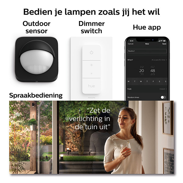 Philips Hue Outdoor Calla sokkellamp 29,5 cm RVS | White and Color Ambiance | Uitbreiding 24V  LPH02878 - 6