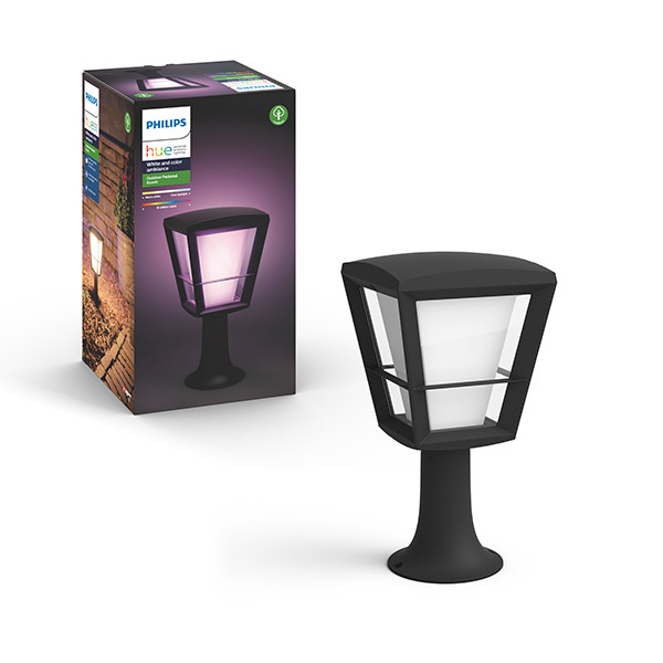 Philips Hue Outdoor Econic sokkellamp 32.2 cm zwart | White en Color Ambiance  LPH01475 - 1