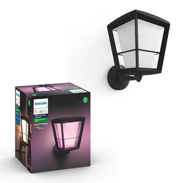 Philips Hue Outdoor Econic wandlantaarn staand zwart | White en Color Ambiance  LPH01451 - 1