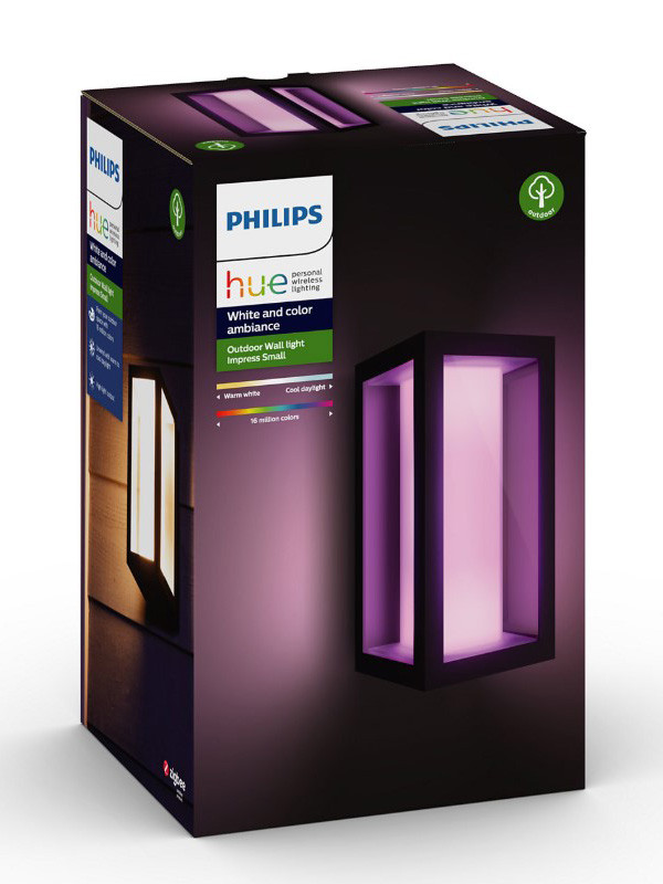 Philips Hue Outdoor Impress wandlamp 12 cm zwart | White en Color Ambiance  LPH01443 - 2