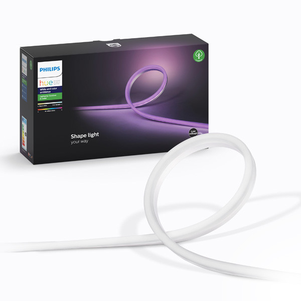 verdacht isolatie Opsplitsen Philips Hue Outdoor Lightstrip 5 meter | White en Color Ambiance Philips HUE  123led.nl