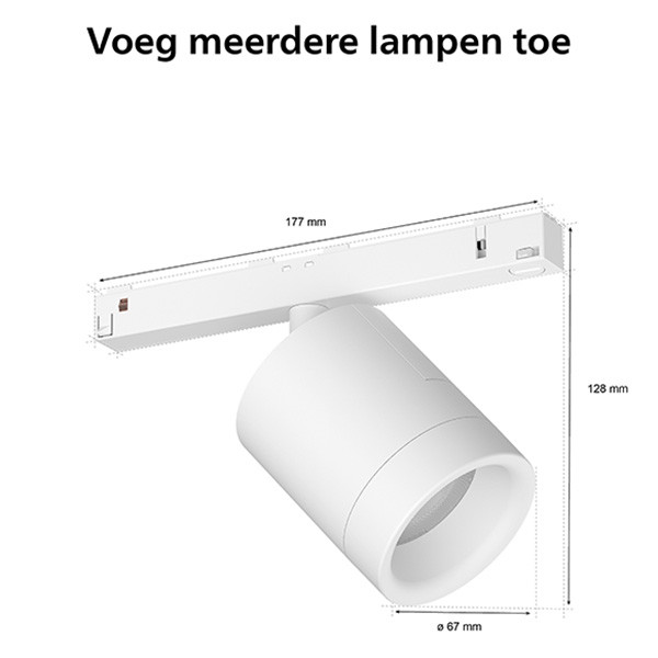 Philips Hue Perifo Uitbreiding | 1 spot | White en Color Ambiance | 510 lm | Wit  LPH03060 - 6